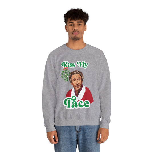 Alan Partridge Kiss My Face Christmas Jumper Unisex Heavy Blend™ Crewneck Sweatshirt