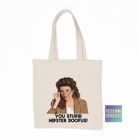 Seinfeld Elaine Benis Hipster Tote Bag Funny 90s Festivus Stocking Filler Gift